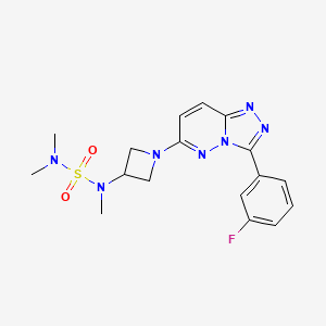 N-(Dimethylsulfamoyl)-1-[3-(3-fluorophenyl)-[1,2,4]triazolo[4,3-b]pyridazin-6-yl]-N-methylazetidin-3-amine