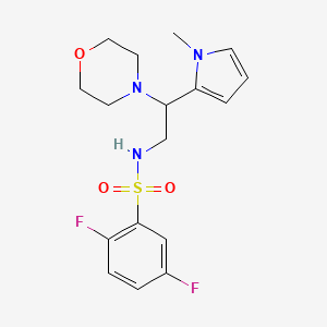 molecular formula C17H21F2N3O3S B2945181 2,5-difluoro-N-(2-(1-methyl-1H-pyrrol-2-yl)-2-morpholinoethyl)benzenesulfonamide CAS No. 1049470-42-9