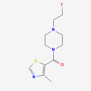 molecular formula C11H16FN3OS B2945183 (4-(2-Fluoroethyl)piperazin-1-yl)(4-methylthiazol-5-yl)methanone CAS No. 2034534-19-3