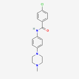 4-chloro-N-[4-(4-methylpiperazin-1-yl)phenyl]benzamide