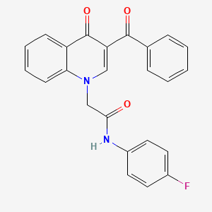 2-(3-benzoyl-4-oxoquinolin-1(4H)-yl)-N-(4-fluorophenyl)acetamide