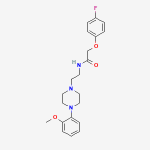 molecular formula C21H26FN3O3 B2945204 2-(4-fluorophenoxy)-N-(2-(4-(2-methoxyphenyl)piperazin-1-yl)ethyl)acetamide CAS No. 1049469-84-2