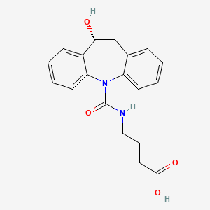 molecular formula C19H20N2O4 B2945209 (R)-4-(10-Hydroxy-10,11-dihydro-5H-dibenzo[b,f]azepine-5-carboxamido)butanoic acid CAS No. 1523541-97-0