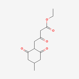 molecular formula C13H18O5 B2945212 4-(4-甲基-2,6-二氧环己基)-3-氧代丁酸乙酯 CAS No. 1022425-66-6