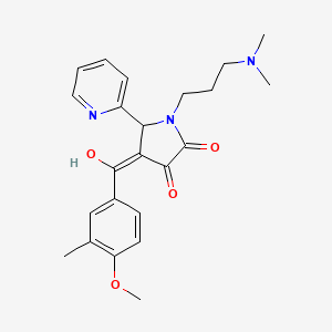 1-(3-(dimethylamino)propyl)-3-hydroxy-4-(4-methoxy-3-methylbenzoyl)-5-(pyridin-2-yl)-1H-pyrrol-2(5H)-one
