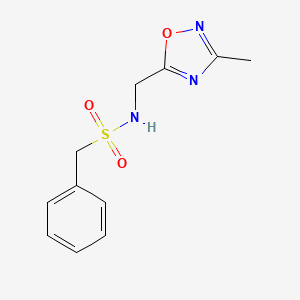 molecular formula C11H13N3O3S B2945228 N-((3-甲基-1,2,4-恶二唑-5-基)甲基)-1-苯甲磺酰胺 CAS No. 1235393-66-4