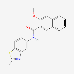 3-methoxy-N-(2-methyl-1,3-benzothiazol-5-yl)naphthalene-2-carboxamide
