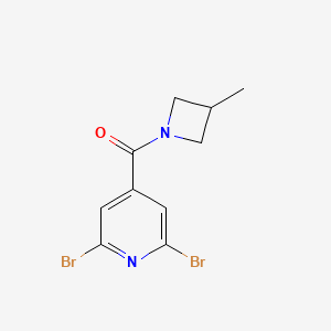 molecular formula C10H10Br2N2O B2945247 2,6-Dibromo-4-(3-methylazetidine-1-carbonyl)pyridine CAS No. 2094591-93-0