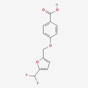 molecular formula C13H10F2O4 B2945248 4-[[5-(Difluoromethyl)furan-2-yl]methoxy]benzoic acid CAS No. 2248329-64-6