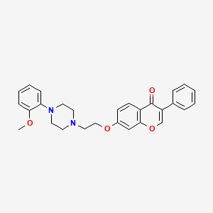 molecular formula C28H28N2O4 B2945260 7-(2-(4-(2-甲氧基苯基)哌嗪-1-基)乙氧基)-3-苯基-4H-色满-4-酮 CAS No. 903869-68-1