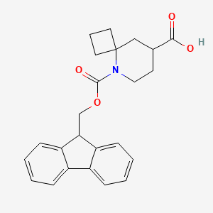 molecular formula C24H25NO4 B2945264 5-(9H-芴-9-基甲氧基羰基)-5-氮杂螺[3.5]壬烷-8-甲酸 CAS No. 2344685-88-5