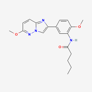 molecular formula C19H22N4O3 B2945267 N-(2-methoxy-5-(6-methoxyimidazo[1,2-b]pyridazin-2-yl)phenyl)pentanamide CAS No. 953149-97-8