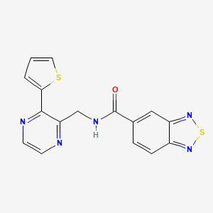 N-((3-(thiophen-2-yl)pyrazin-2-yl)methyl)benzo[c][1,2,5]thiadiazole-5-carboxamide