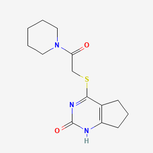 4-(2-Oxo-2-piperidin-1-ylethyl)sulfanyl-1,5,6,7-tetrahydrocyclopenta[d]pyrimidin-2-one