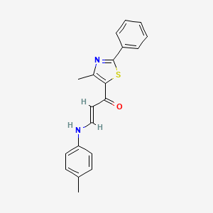 (E)-1-(4-methyl-2-phenyl-1,3-thiazol-5-yl)-3-(4-toluidino)-2-propen-1-one