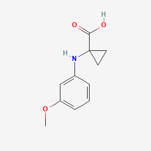 molecular formula C11H13NO3 B2945282 1-[(3-Methoxyphenyl)amino]cyclopropane-1-carboxylic acid CAS No. 1252591-26-6