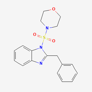 molecular formula C18H19N3O3S B2945285 2-benzyl-1-(morpholine-4-sulfonyl)-1H-1,3-benzodiazole CAS No. 712345-38-5