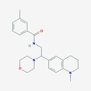3-methyl-N-(2-(1-methyl-1,2,3,4-tetrahydroquinolin-6-yl)-2-morpholinoethyl)benzamide