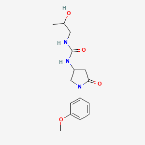 1-(2-Hydroxypropyl)-3-(1-(3-methoxyphenyl)-5-oxopyrrolidin-3-yl)urea