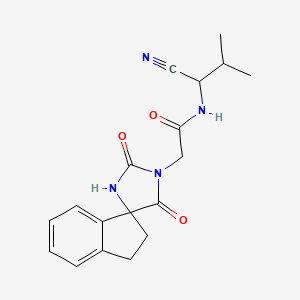N-(1-cyano-2-methylpropyl)-2-{2,5-dioxo-2',3'-dihydrospiro[imidazolidine-4,1'-indene]-1-yl}acetamide