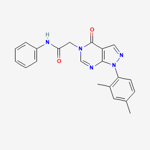 2-[1-(2,4-dimethylphenyl)-4-oxopyrazolo[3,4-d]pyrimidin-5-yl]-N-phenylacetamide