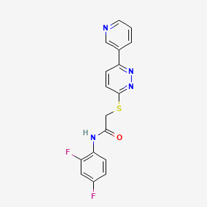 molecular formula C17H12F2N4OS B2945319 N-(2,4-二氟苯基)-2-(6-吡啶-3-基哒嗪-3-基)硫代乙酰胺 CAS No. 872987-53-6