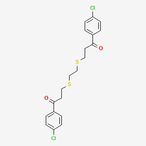 molecular formula C20H20Cl2O2S2 B2945328 1-(4-Chlorophenyl)-3-[(2-{[3-(4-chlorophenyl)-3-oxopropyl]sulfanyl}ethyl)sulfanyl]-1-propanone CAS No. 882073-26-9