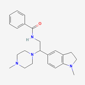 N-(2-(1-methylindolin-5-yl)-2-(4-methylpiperazin-1-yl)ethyl)benzamide