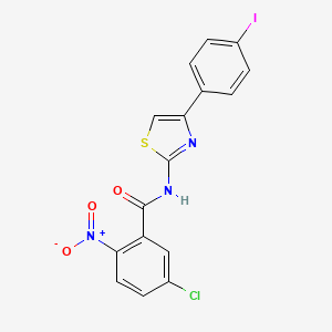 5-chloro-N-[4-(4-iodophenyl)-1,3-thiazol-2-yl]-2-nitrobenzamide