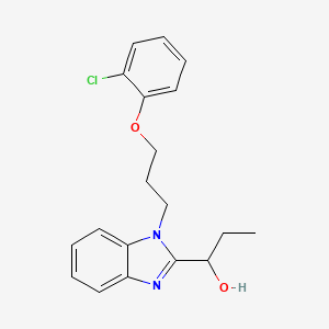 molecular formula C19H21ClN2O2 B2945358 1-{1-[3-(2-chlorophenoxy)propyl]-1H-benzimidazol-2-yl}propan-1-ol CAS No. 898651-35-9