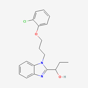 molecular formula C19H21ClN2O2 B2945358 1-{1-[3-(2-chlorophenoxy)propyl]-1H-1,3-benzodiazol-2-yl}propan-1-ol CAS No. 898651-35-9