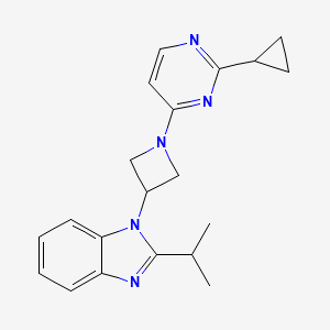 1-[1-(2-Cyclopropylpyrimidin-4-yl)azetidin-3-yl]-2-propan-2-ylbenzimidazole