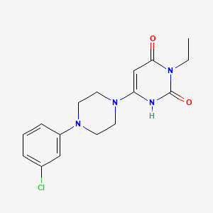 6-(4-(3-chlorophenyl)piperazin-1-yl)-3-ethylpyrimidine-2,4(1H,3H)-dione