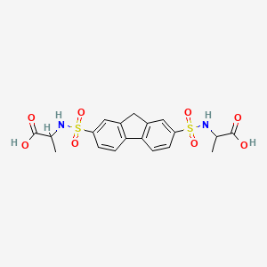 2,2'-((9H-fluorene-2,7-disulfonyl)bis(azanediyl))dipropanoic acid