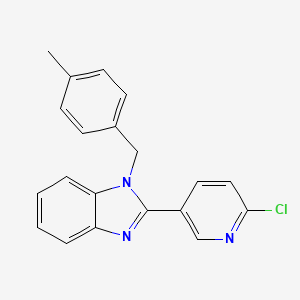 molecular formula C20H16ClN3 B2945366 2-(6-chloro-3-pyridinyl)-1-(4-methylbenzyl)-1H-1,3-benzimidazole CAS No. 339112-79-7
