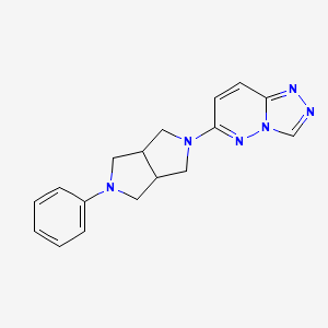 molecular formula C17H18N6 B2945380 6-(2-Phenyl-1,3,3a,4,6,6a-hexahydropyrrolo[3,4-c]pyrrol-5-yl)-[1,2,4]triazolo[4,3-b]pyridazine CAS No. 2415624-36-9