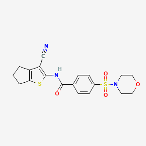 N-(3-cyano-5,6-dihydro-4H-cyclopenta[b]thiophen-2-yl)-4-(morpholinosulfonyl)benzamide