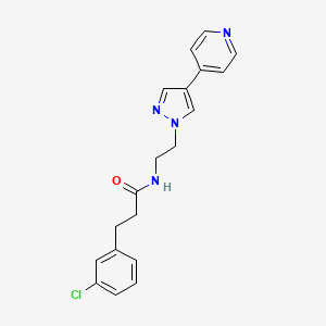 3-(3-chlorophenyl)-N-{2-[4-(pyridin-4-yl)-1H-pyrazol-1-yl]ethyl}propanamide