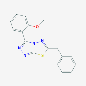 molecular formula C17H14N4OS B294540 6-Benzyl-3-(2-methoxyphenyl)[1,2,4]triazolo[3,4-b][1,3,4]thiadiazole 