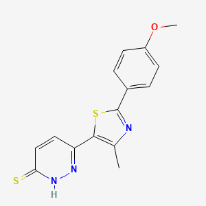6-(2-(4-Methoxyphenyl)-4-methylthiazol-5-yl)pyridazine-3-thiol