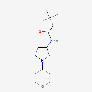 3,3-Dimethyl-N-[1-(oxan-4-yl)pyrrolidin-3-yl]butanamide