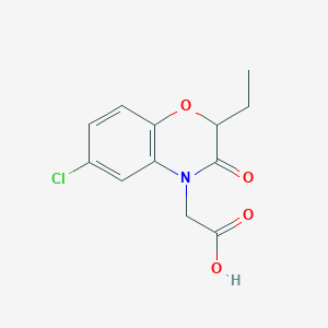 (6-chloro-2-ethyl-3-oxo-2,3-dihydro-4H-1,4-benzoxazin-4-yl)acetic acid