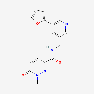 N-((5-(furan-2-yl)pyridin-3-yl)methyl)-1-methyl-6-oxo-1,6-dihydropyridazine-3-carboxamide