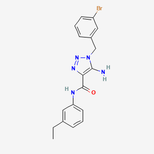 5-amino-1-[(3-bromophenyl)methyl]-N-(3-ethylphenyl)triazole-4-carboxamide