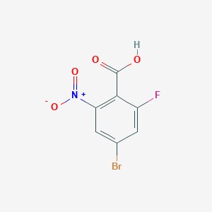molecular formula C7H3BrFNO4 B2945417 4-溴-2-氟-6-硝基苯甲酸 CAS No. 1698027-97-2