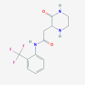 2-(3-oxopiperazin-2-yl)-N-[2-(trifluoromethyl)phenyl]acetamide