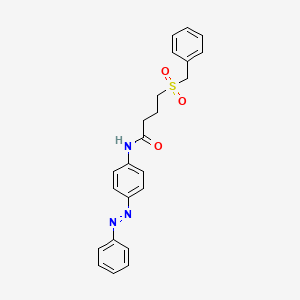 molecular formula C23H23N3O3S B2945421 (E)-4-(benzylsulfonyl)-N-(4-(phenyldiazenyl)phenyl)butanamide CAS No. 1007032-90-7