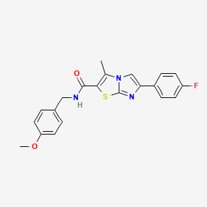 6-(4-fluorophenyl)-N-(4-methoxybenzyl)-3-methylimidazo[2,1-b]thiazole-2-carboxamide