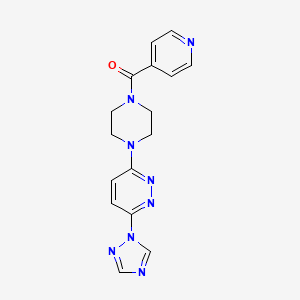 (4-(6-(1H-1,2,4-triazol-1-yl)pyridazin-3-yl)piperazin-1-yl)(pyridin-4-yl)methanone