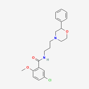 molecular formula C21H25ClN2O3 B2945430 5-氯-2-甲氧基-N-(3-(2-苯基吗啉)丙基)苯甲酰胺 CAS No. 954046-63-0